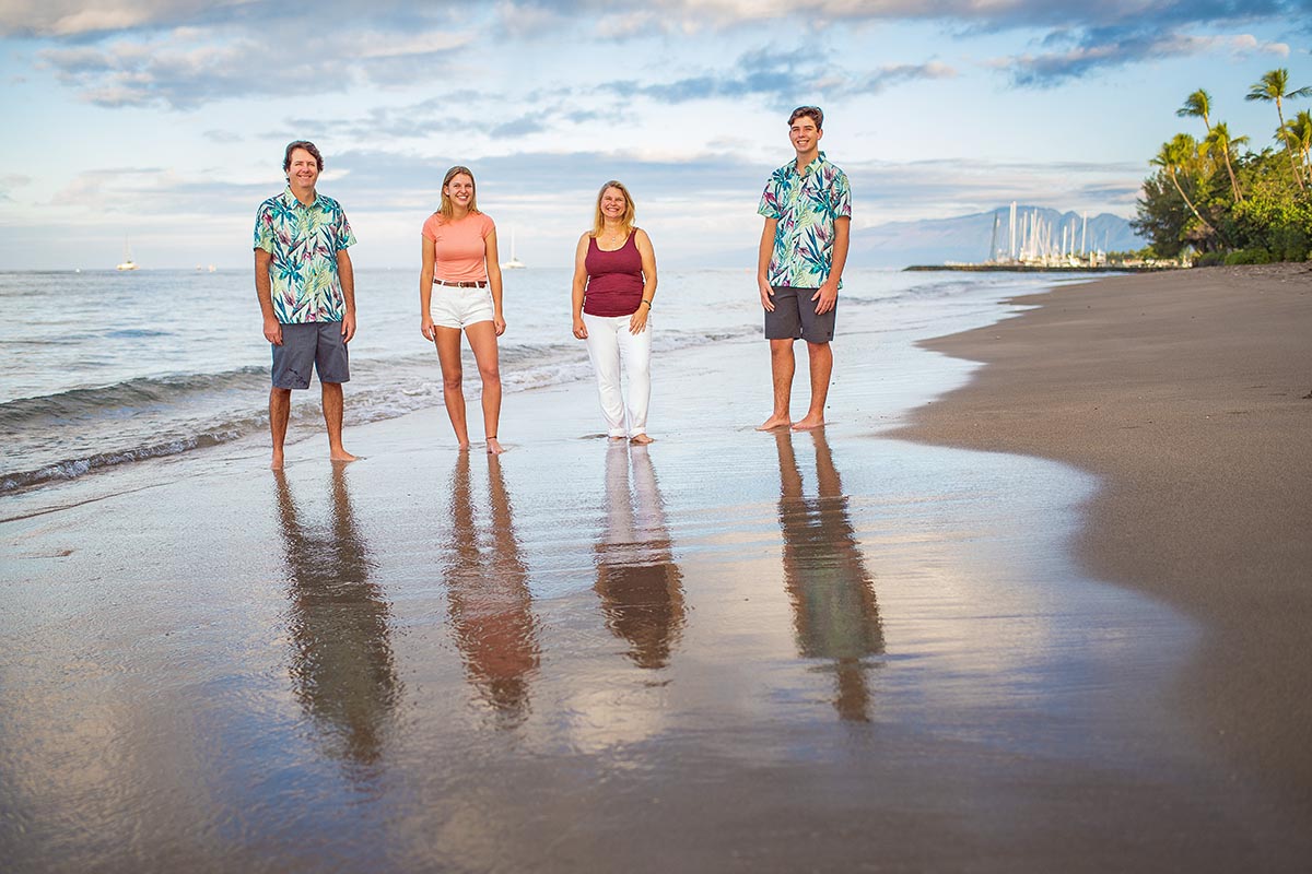 Dickinson Family Reflection Morning Maui Photography Session